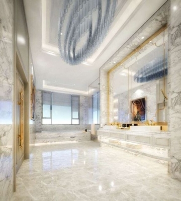 Modern Luxurious Stainless Steel Vanity Cabinet Marble Top Bathroom Cabinet
