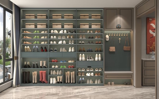 LED-Lit Entry Hall Cabinet Fitted Hallway Cupboards Luxurious