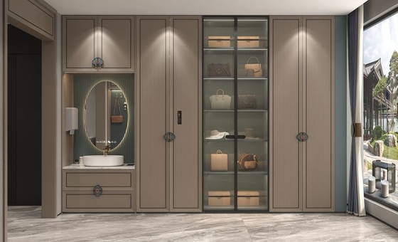LED-Lit Entry Hall Cabinet Fitted Hallway Cupboards Luxurious