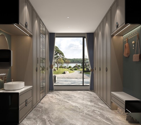 LED-Lit Entry Hall Cabinet Fitted Hallway Cupboards Luxurious