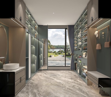 LED-Lit Entry Hall Cabinet Fitted Hallway Cupboards Luxurious