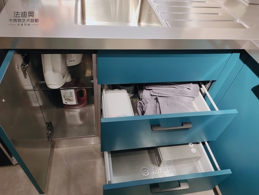 Sea Blue Laundry Room Vanity Cabinet With Multiple Storage Solution