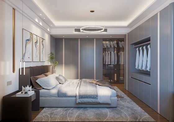 Modern Stainless Steel Modular Bedroom Wardrobe Sleek Design Durability And Customization