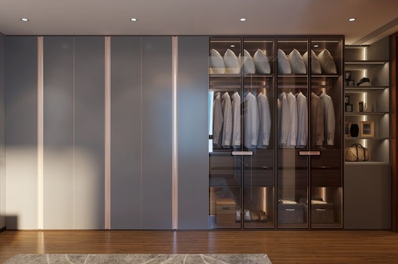 Modern Stainless Steel Modular Bedroom Wardrobe Sleek Design Durability And Customization