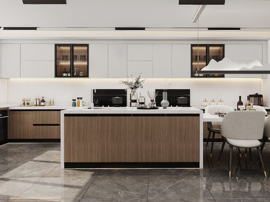 Extra Large Countertop White Kitchen Cabinet  Good Elegance And Functionality