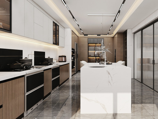Extra Large Countertop White Kitchen Cabinet  Good Elegance And Functionality